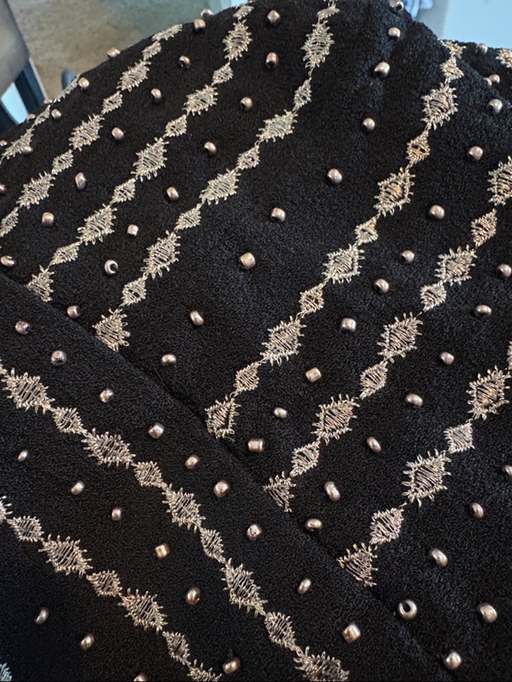 Lulu's Black Beaded V-Neck Prom Gown - Picture 8 of 8